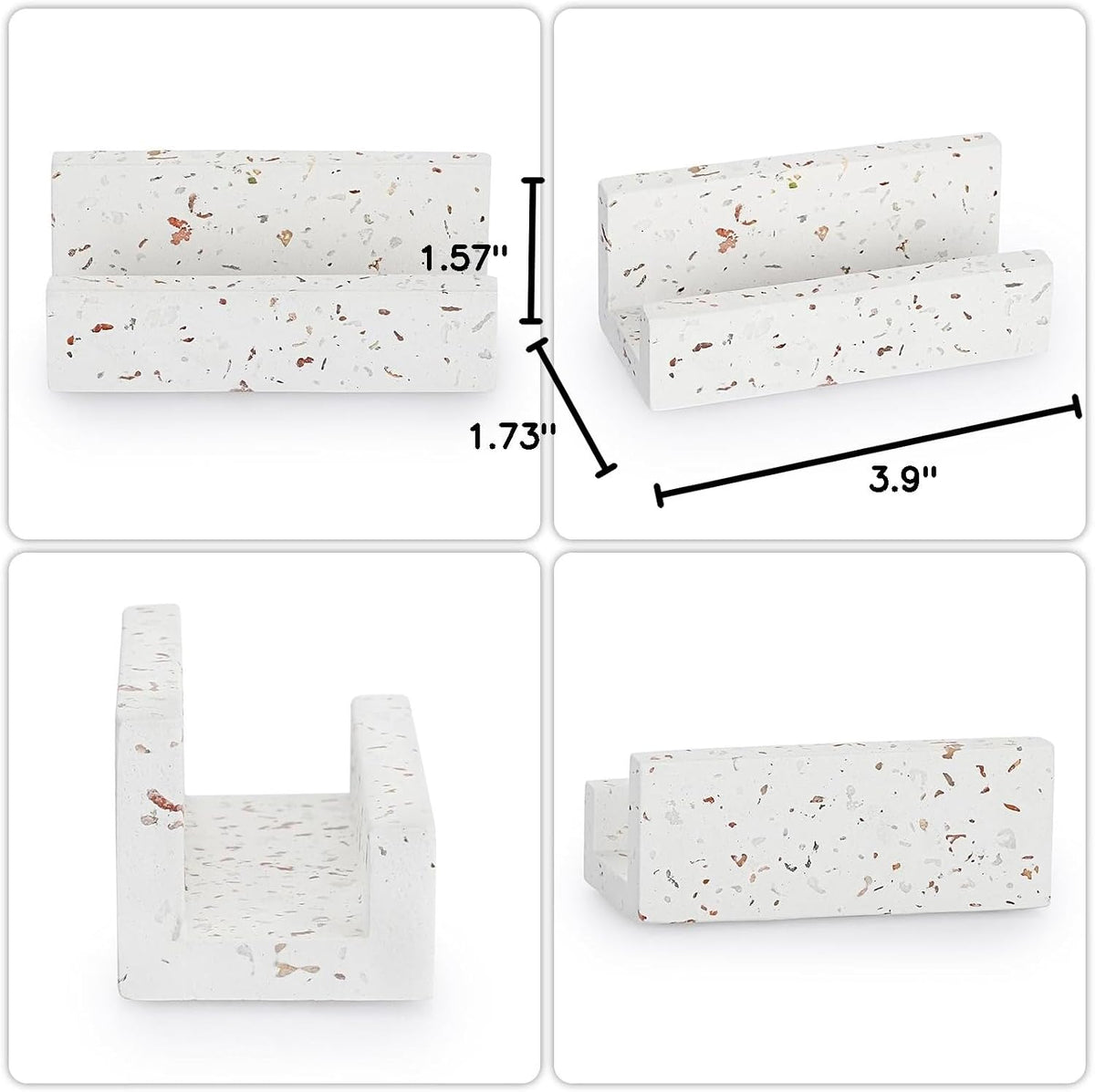 Business Card Holder for Desk Terrazzo Business Card Display Stand