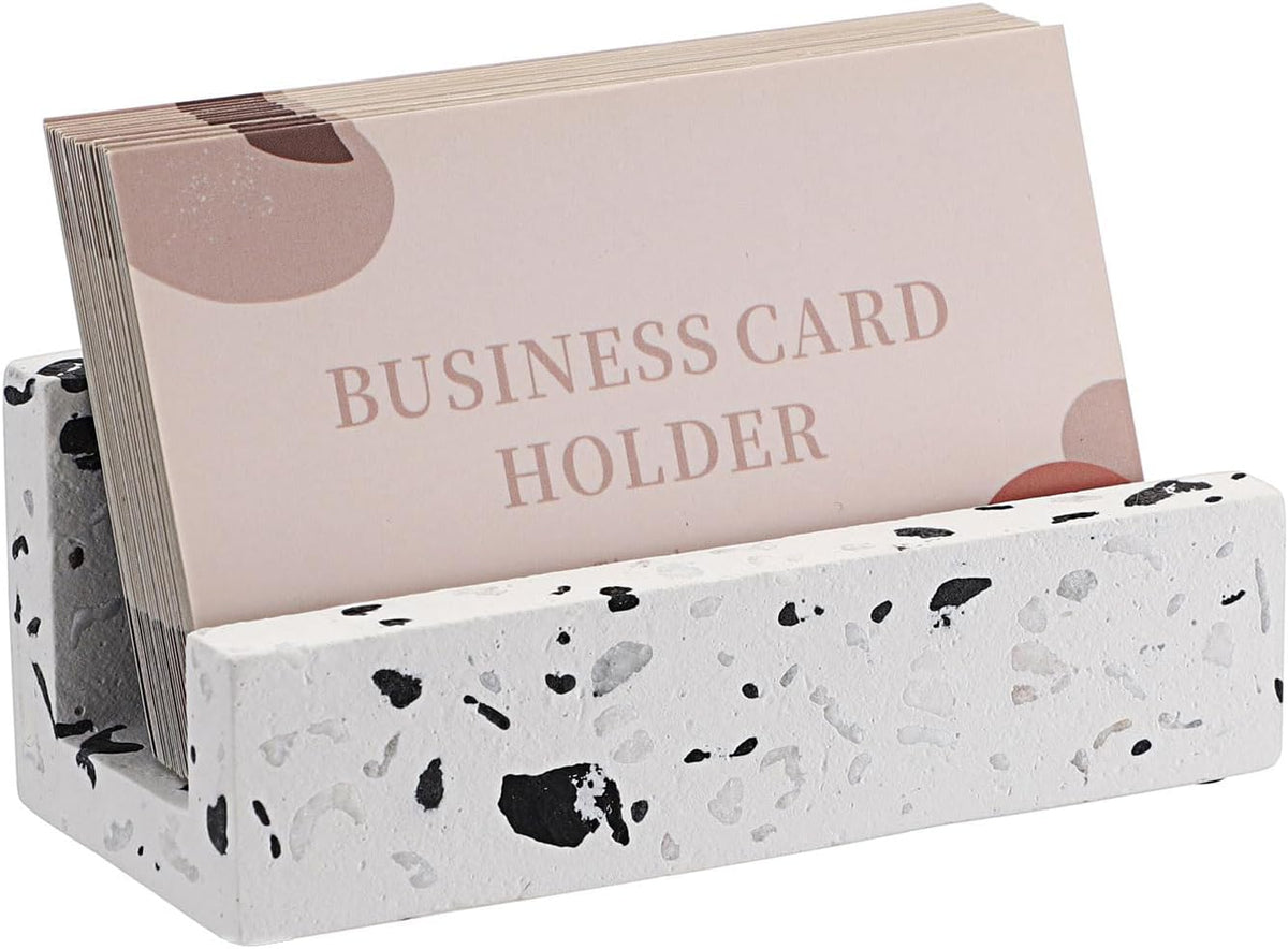 Business Card Holder for Desk Terrazzo Business Card Display Stand
