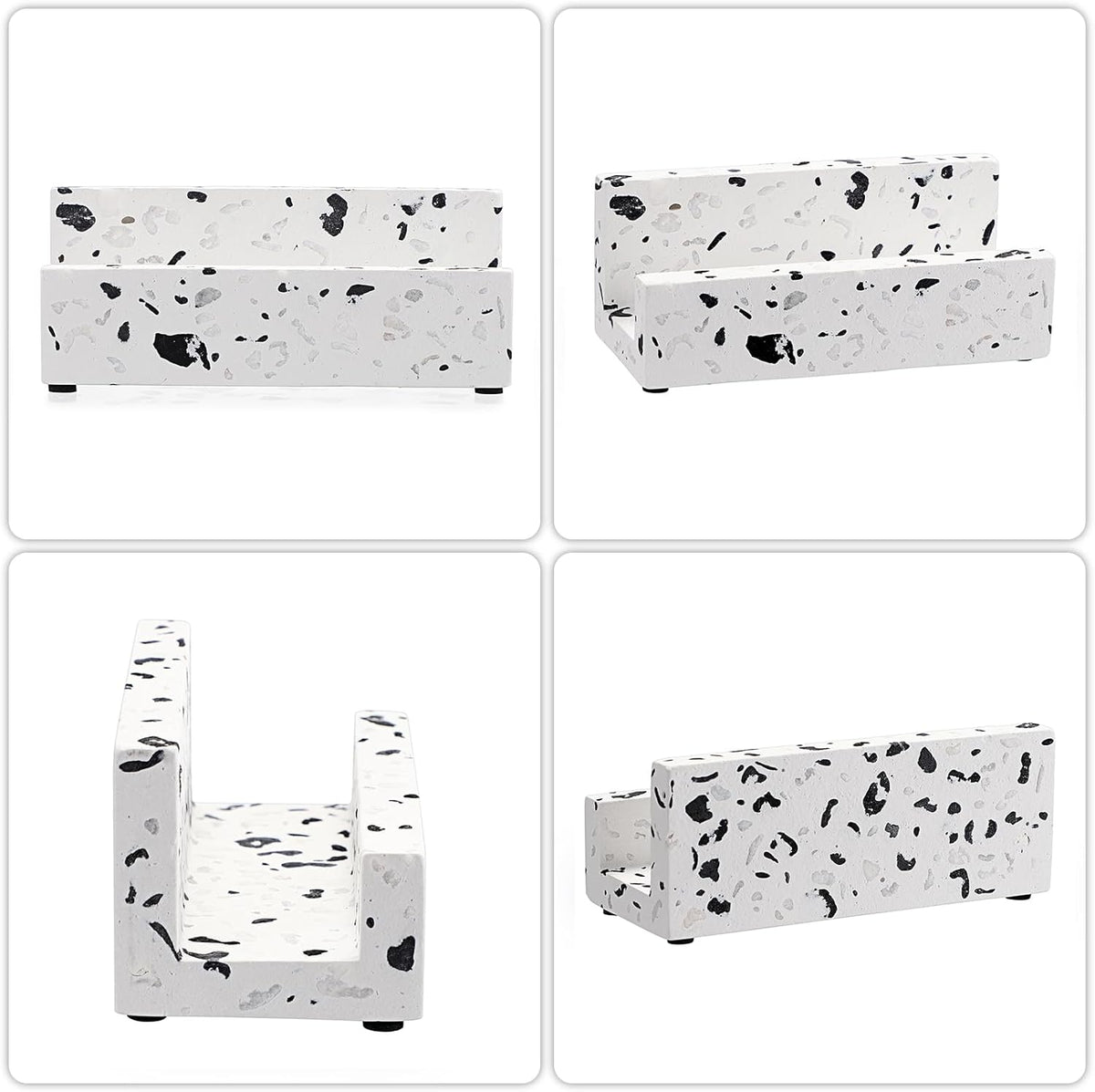 Business Card Holder for Desk Terrazzo Business Card Display Stand