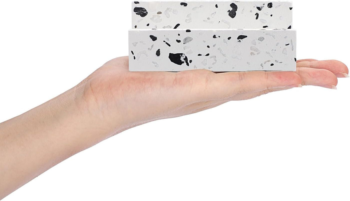 Business Card Holder for Desk Terrazzo Business Card Display Stand