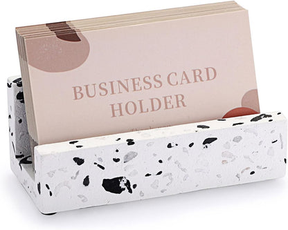 Business Card Holder for Desk Terrazzo Business Card Display Stand