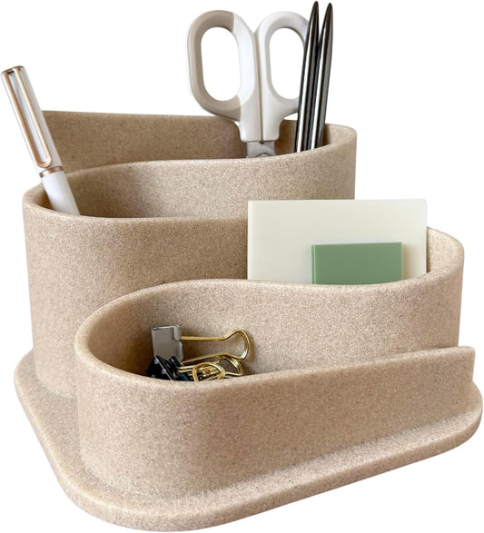 OAKOA Aesthetic Desk Organizer - Modern Desk Accessories - Boho Pen Holder
