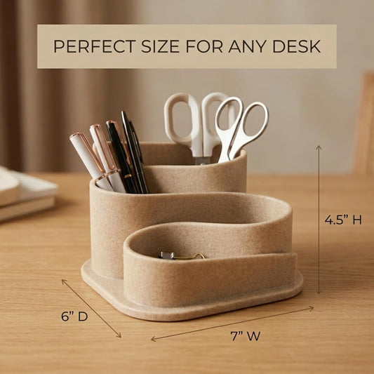 OAKOA Aesthetic Desk Organizer - Modern Desk Accessories - Boho Pen Holder