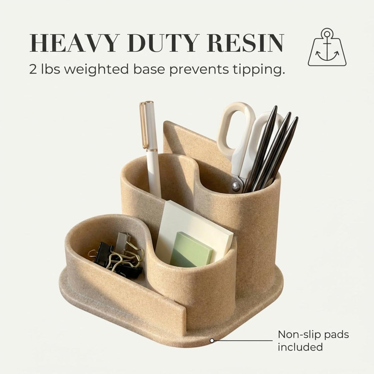 OAKOA Aesthetic Desk Organizer - Modern Desk Accessories - Boho Pen Holder