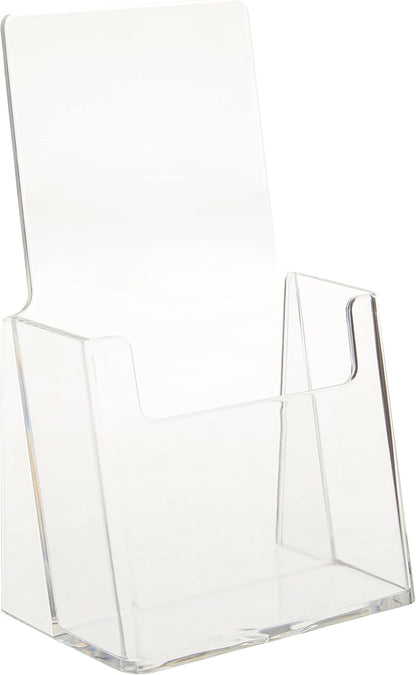 252922-2PK Counter Trifold Brochure Holder with Business Card Pocket, Clear