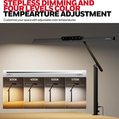 Honeywell HJ1 Sunturalux LED Clamp Desk Lamp 1200LM for Home Office
