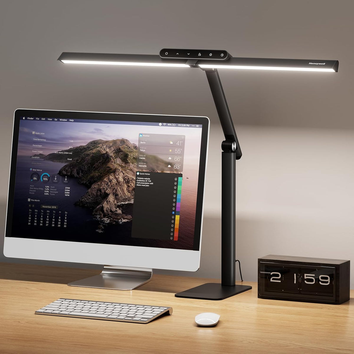 Honeywell HJ1 Sunturalux LED Clamp Desk Lamp 1200LM for Home Office