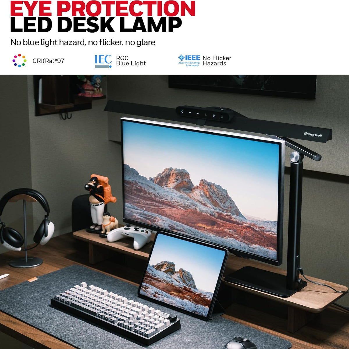 Honeywell HJ1 Sunturalux LED Clamp Desk Lamp 1200LM for Home Office
