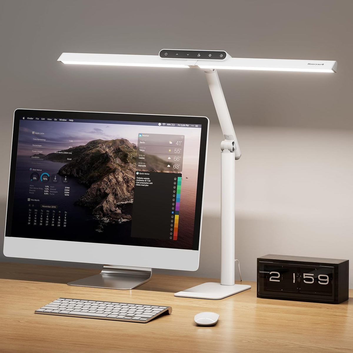 Honeywell HJ1 Sunturalux LED Clamp Desk Lamp 1200LM for Home Office