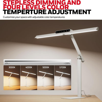 Honeywell HJ1 Sunturalux LED Clamp Desk Lamp 1200LM for Home Office