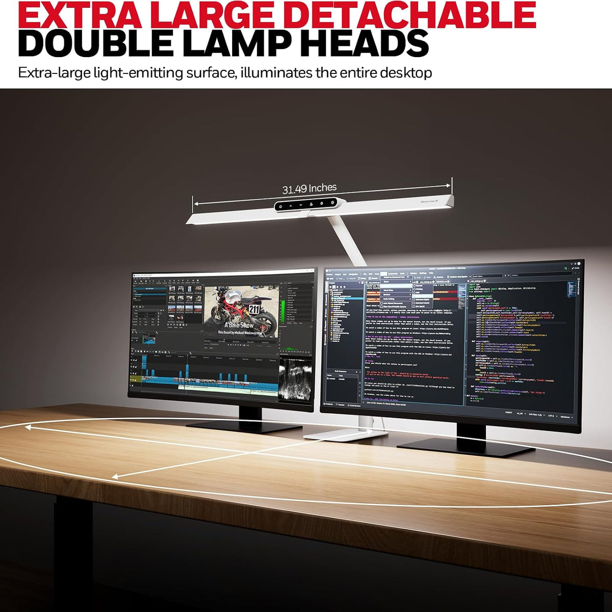 Honeywell HJ1 Sunturalux LED Clamp Desk Lamp 1200LM for Home Office