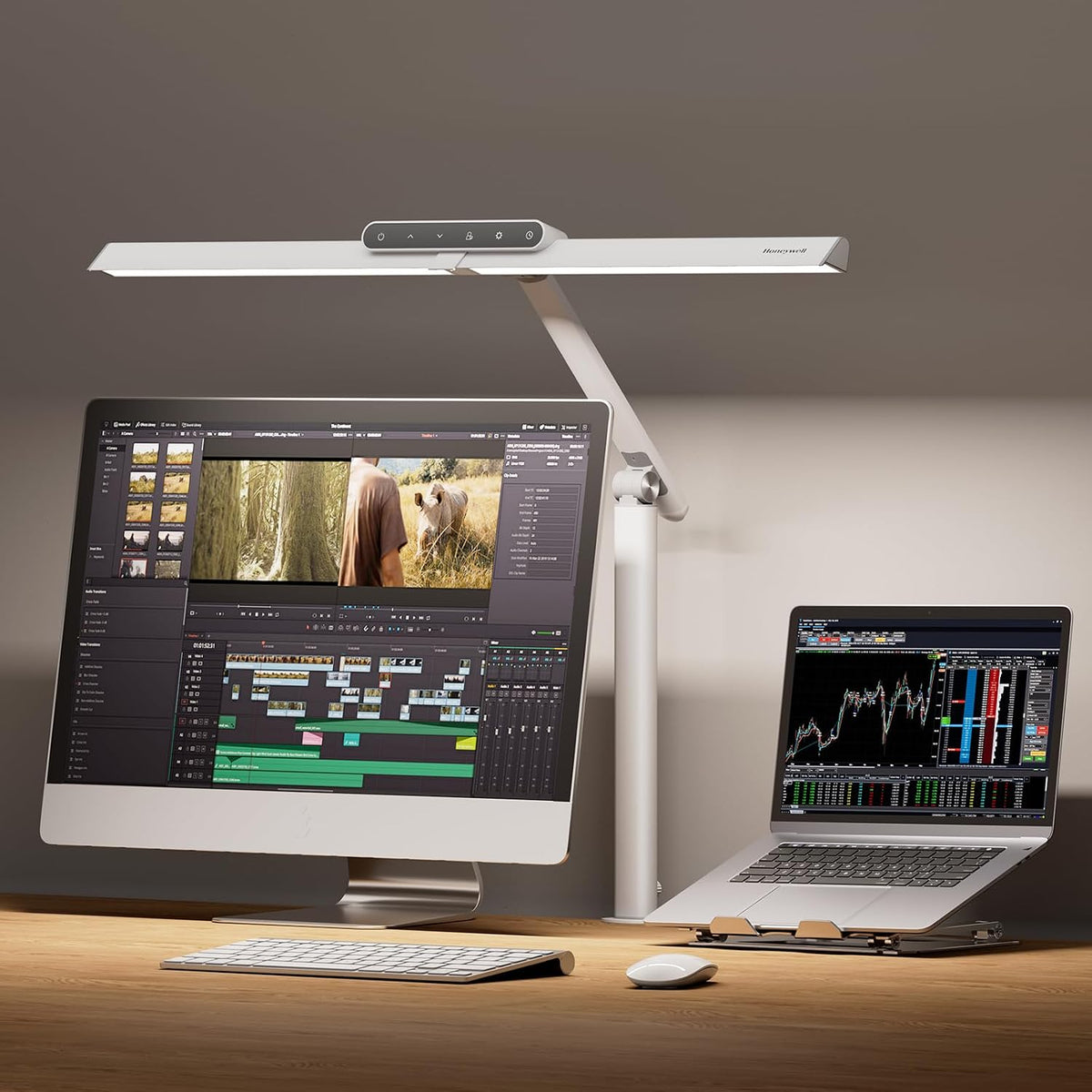 Honeywell HJ1 Sunturalux LED Clamp Desk Lamp 1200LM for Home Office