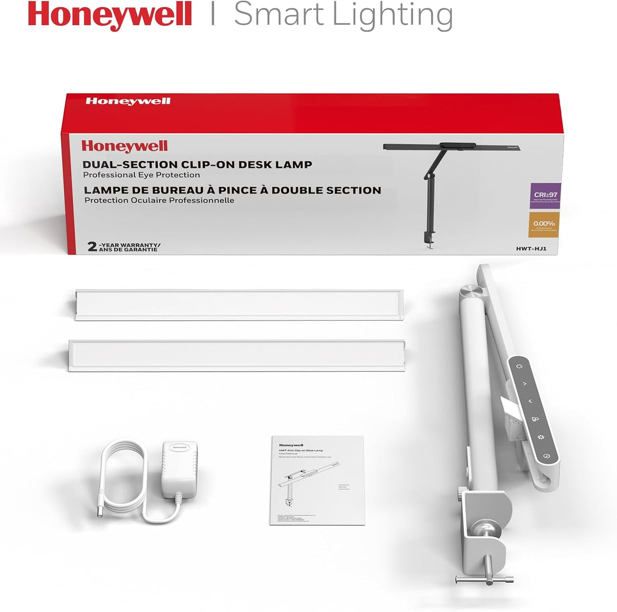Honeywell HJ1 Sunturalux LED Clamp Desk Lamp 1200LM for Home Office
