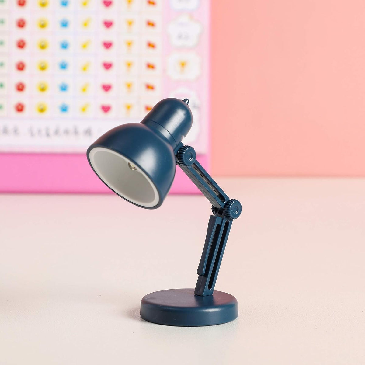 2 Pack LED Mini Table Lamp Fold-able Night Reading Book Lamps - Blue