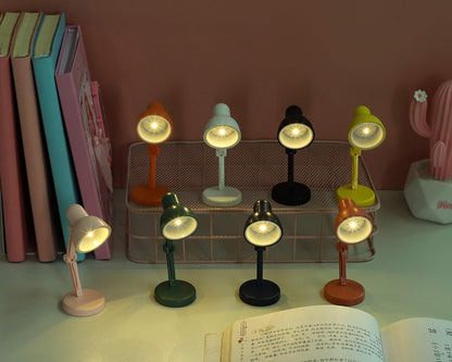 2 Pack LED Mini Table Lamp Fold-able Night Reading Book Lamps - Blue