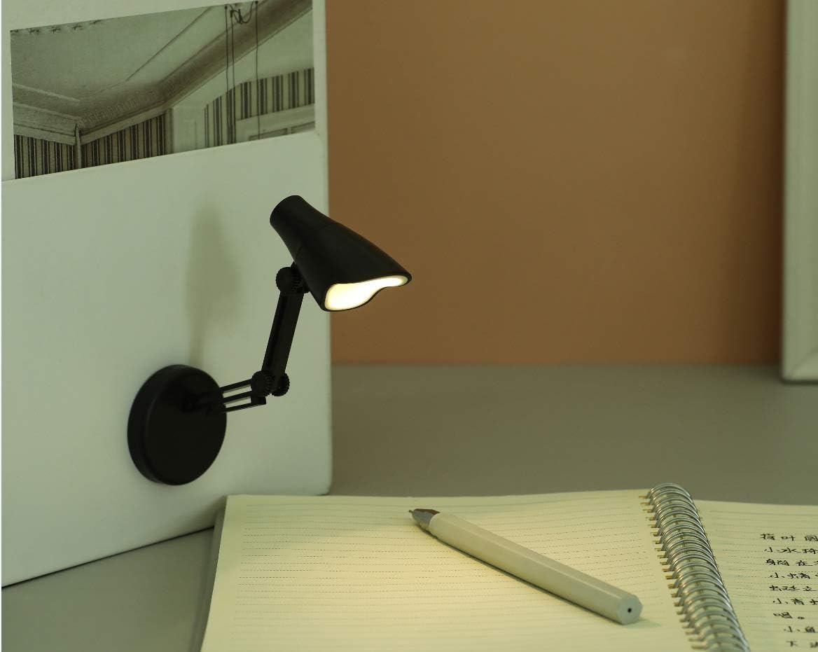 2 Pack LED Mini Table Lamp Fold-able Night Reading Book Lamps - Blue