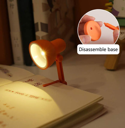 2 Pack LED Mini Table Lamp Fold-able Night Reading Book Lamps - Blue