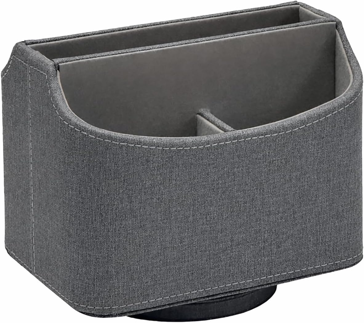 Rotating Desk Organizer, 360 Desk Spinning Caddy, Desktop TV Guide/Mail/Media/Remote Controller Holder Organizer, Beige
