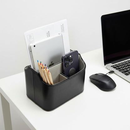 Rotating Desk Organizer, 360 Desk Spinning Caddy, Desktop TV Guide/Mail/Media/Remote Controller Holder Organizer, Beige