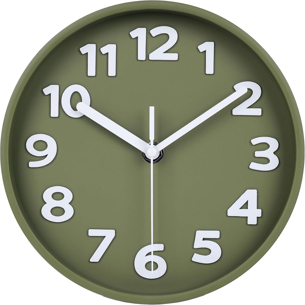8-Inch Yellow Modern Wall Clock – Silent Non-Ticking, 3D Large Numbers, Accurate Timekeeping | Decorative Wall & Desk Clock with Stand for Living Room, Bedroom, Kitchen, or Office