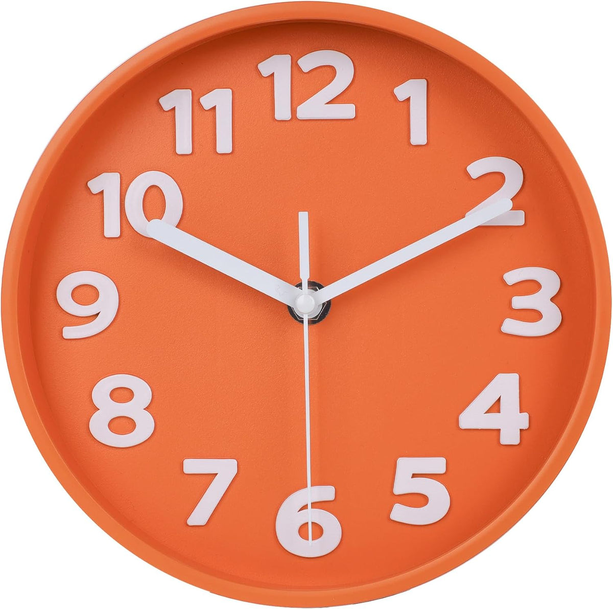 8-Inch Yellow Modern Wall Clock – Silent Non-Ticking, 3D Large Numbers, Accurate Timekeeping | Decorative Wall & Desk Clock with Stand for Living Room, Bedroom, Kitchen, or Office