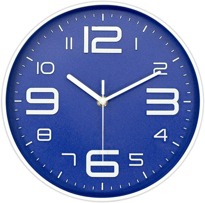 8-Inch Yellow Modern Wall Clock – Silent Non-Ticking, 3D Large Numbers, Accurate Timekeeping | Decorative Wall & Desk Clock with Stand for Living Room, Bedroom, Kitchen, or Office