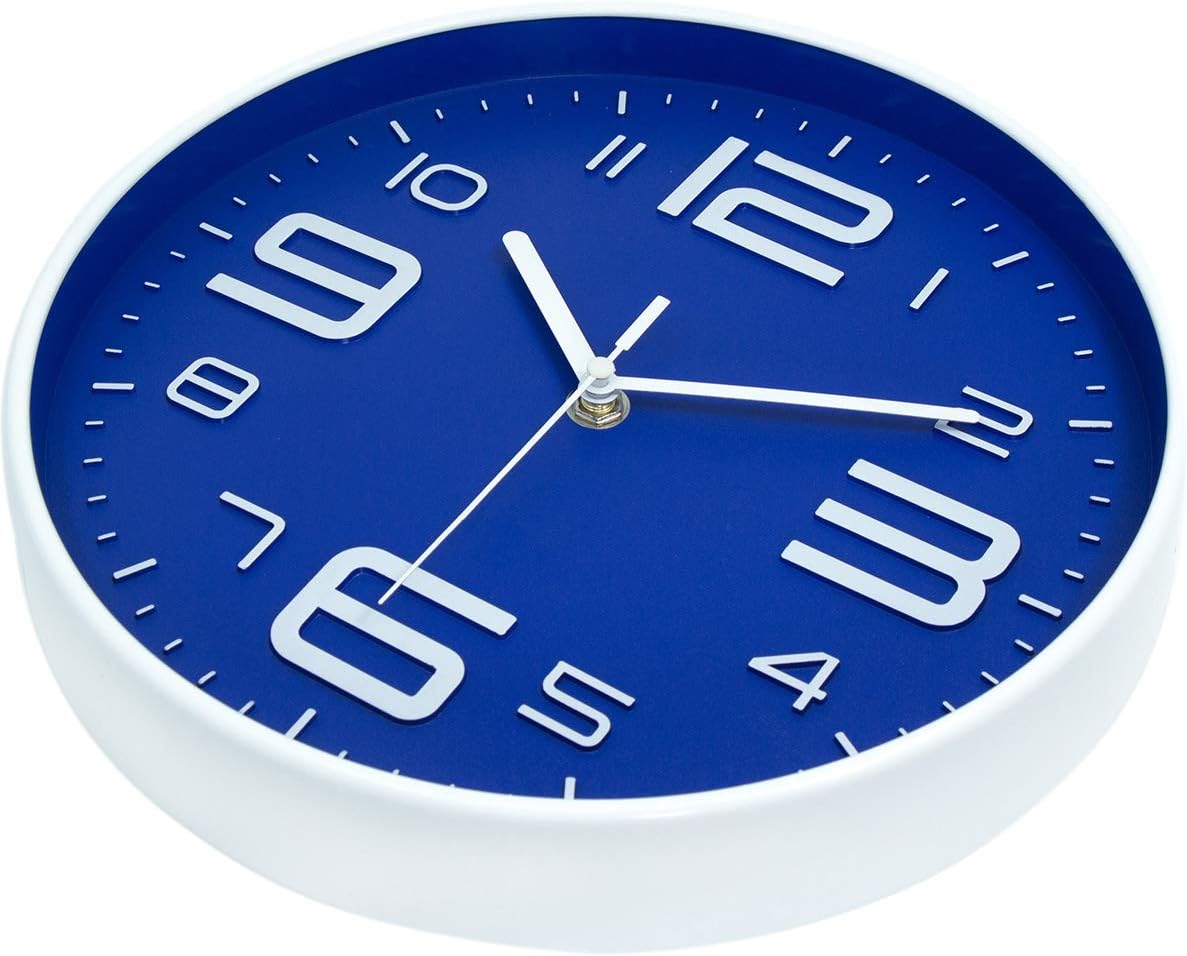 8-Inch Yellow Modern Wall Clock – Silent Non-Ticking, 3D Large Numbers, Accurate Timekeeping | Decorative Wall & Desk Clock with Stand for Living Room, Bedroom, Kitchen, or Office