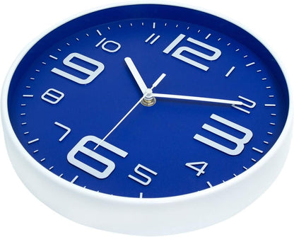 8-Inch Yellow Modern Wall Clock – Silent Non-Ticking, 3D Large Numbers, Accurate Timekeeping | Decorative Wall & Desk Clock with Stand for Living Room, Bedroom, Kitchen, or Office