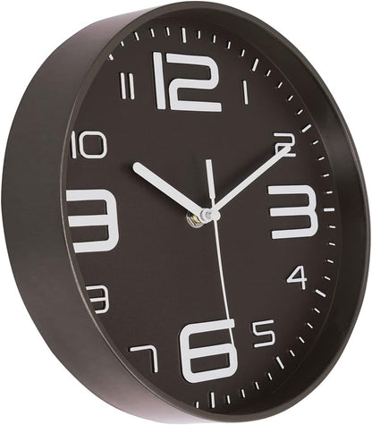 8-Inch Yellow Modern Wall Clock – Silent Non-Ticking, 3D Large Numbers, Accurate Timekeeping | Decorative Wall & Desk Clock with Stand for Living Room, Bedroom, Kitchen, or Office