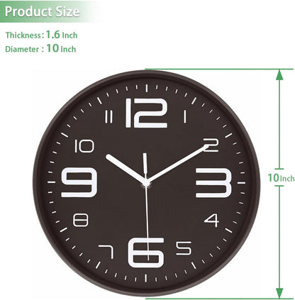 8-Inch Yellow Modern Wall Clock – Silent Non-Ticking, 3D Large Numbers, Accurate Timekeeping | Decorative Wall & Desk Clock with Stand for Living Room, Bedroom, Kitchen, or Office