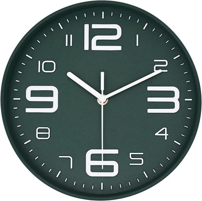 8-Inch Yellow Modern Wall Clock – Silent Non-Ticking, 3D Large Numbers, Accurate Timekeeping | Decorative Wall & Desk Clock with Stand for Living Room, Bedroom, Kitchen, or Office