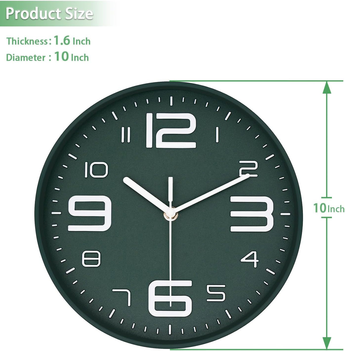 8-Inch Yellow Modern Wall Clock – Silent Non-Ticking, 3D Large Numbers, Accurate Timekeeping | Decorative Wall & Desk Clock with Stand for Living Room, Bedroom, Kitchen, or Office