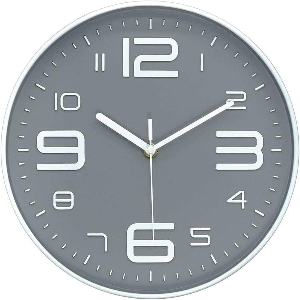 8-Inch Yellow Modern Wall Clock – Silent Non-Ticking, 3D Large Numbers, Accurate Timekeeping | Decorative Wall & Desk Clock with Stand for Living Room, Bedroom, Kitchen, or Office