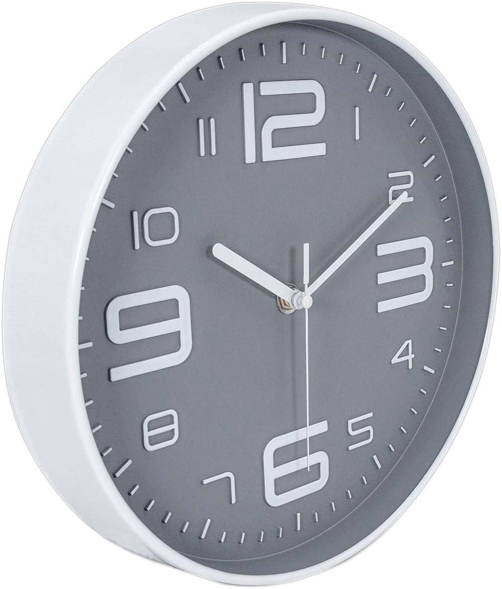 8-Inch Yellow Modern Wall Clock – Silent Non-Ticking, 3D Large Numbers, Accurate Timekeeping | Decorative Wall & Desk Clock with Stand for Living Room, Bedroom, Kitchen, or Office