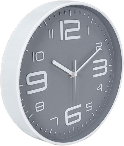 8-Inch Yellow Modern Wall Clock – Silent Non-Ticking, 3D Large Numbers, Accurate Timekeeping | Decorative Wall & Desk Clock with Stand for Living Room, Bedroom, Kitchen, or Office