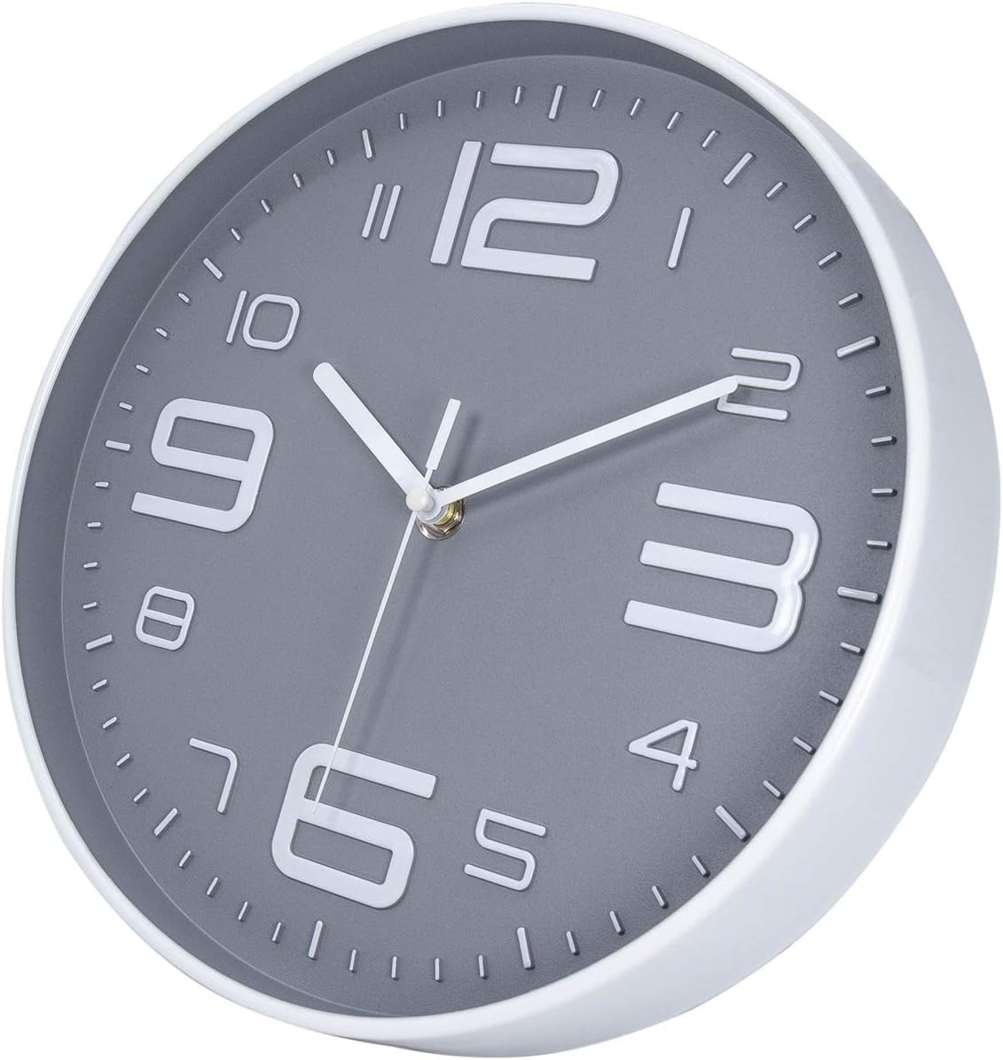 8-Inch Yellow Modern Wall Clock – Silent Non-Ticking, 3D Large Numbers, Accurate Timekeeping | Decorative Wall & Desk Clock with Stand for Living Room, Bedroom, Kitchen, or Office