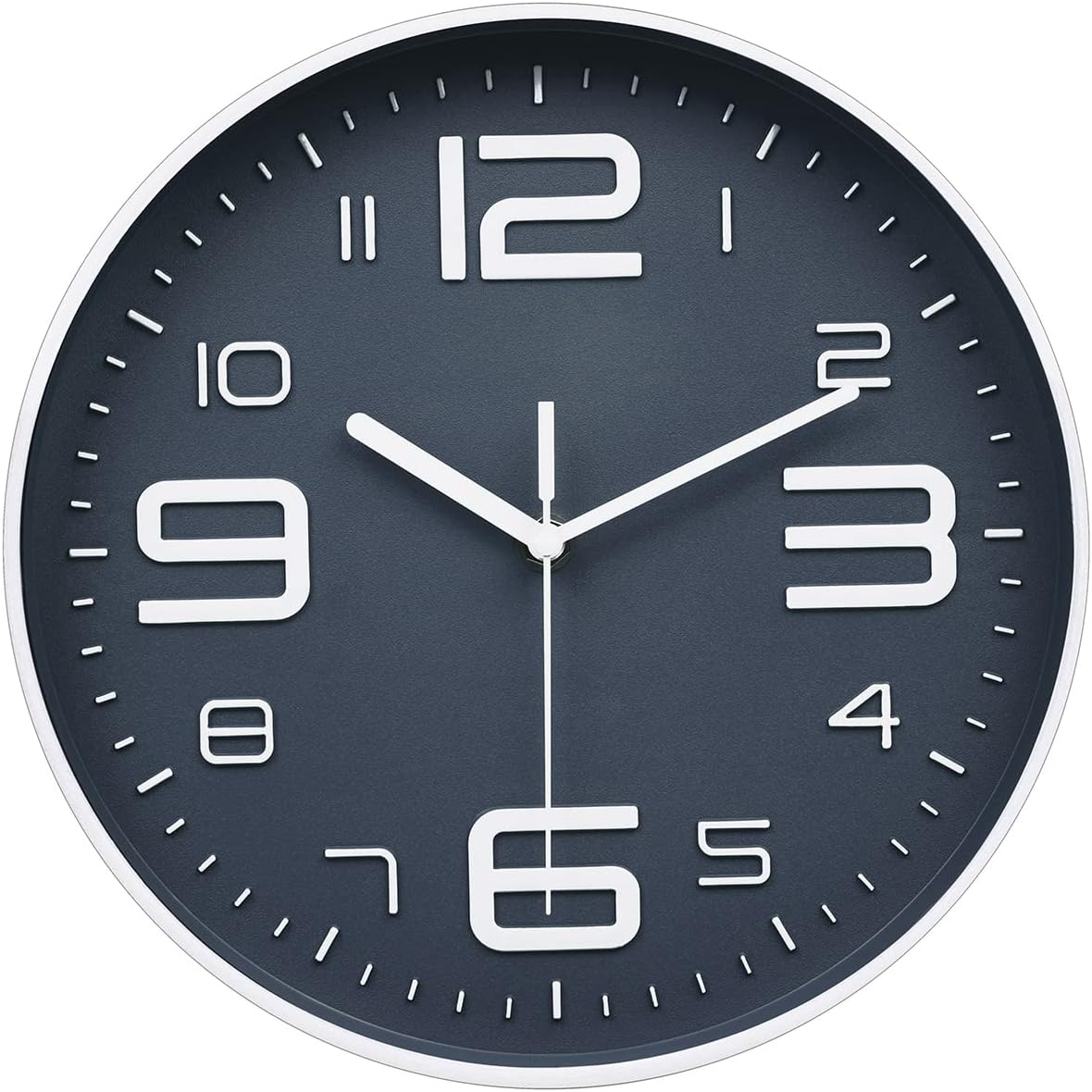 8-Inch Yellow Modern Wall Clock – Silent Non-Ticking, 3D Large Numbers, Accurate Timekeeping | Decorative Wall & Desk Clock with Stand for Living Room, Bedroom, Kitchen, or Office