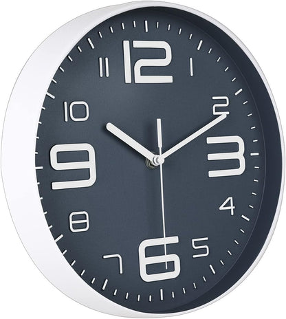 8-Inch Yellow Modern Wall Clock – Silent Non-Ticking, 3D Large Numbers, Accurate Timekeeping | Decorative Wall & Desk Clock with Stand for Living Room, Bedroom, Kitchen, or Office