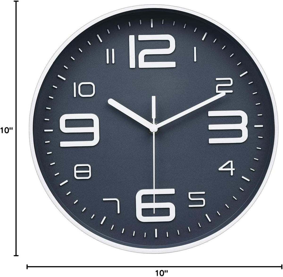8-Inch Yellow Modern Wall Clock – Silent Non-Ticking, 3D Large Numbers, Accurate Timekeeping | Decorative Wall & Desk Clock with Stand for Living Room, Bedroom, Kitchen, or Office