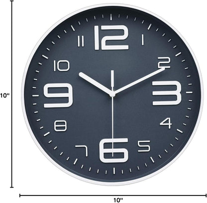 8-Inch Yellow Modern Wall Clock – Silent Non-Ticking, 3D Large Numbers, Accurate Timekeeping | Decorative Wall & Desk Clock with Stand for Living Room, Bedroom, Kitchen, or Office