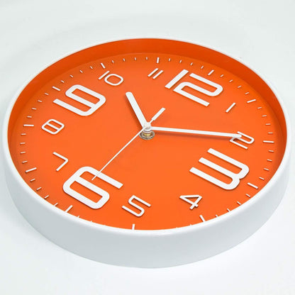 8-Inch Yellow Modern Wall Clock – Silent Non-Ticking, 3D Large Numbers, Accurate Timekeeping | Decorative Wall & Desk Clock with Stand for Living Room, Bedroom, Kitchen, or Office