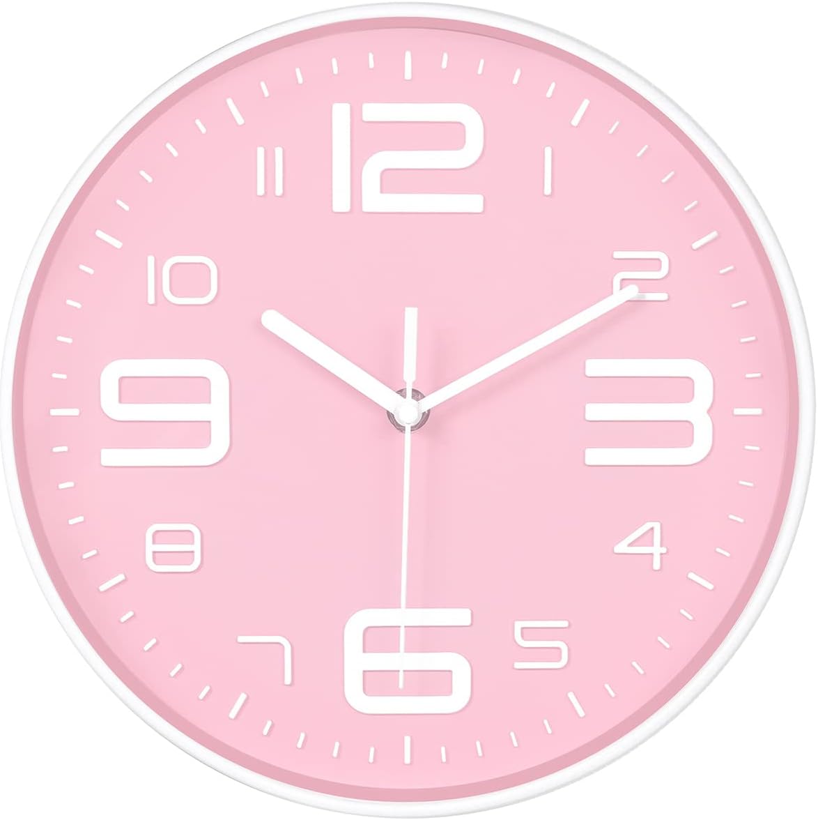 8-Inch Yellow Modern Wall Clock – Silent Non-Ticking, 3D Large Numbers, Accurate Timekeeping | Decorative Wall & Desk Clock with Stand for Living Room, Bedroom, Kitchen, or Office