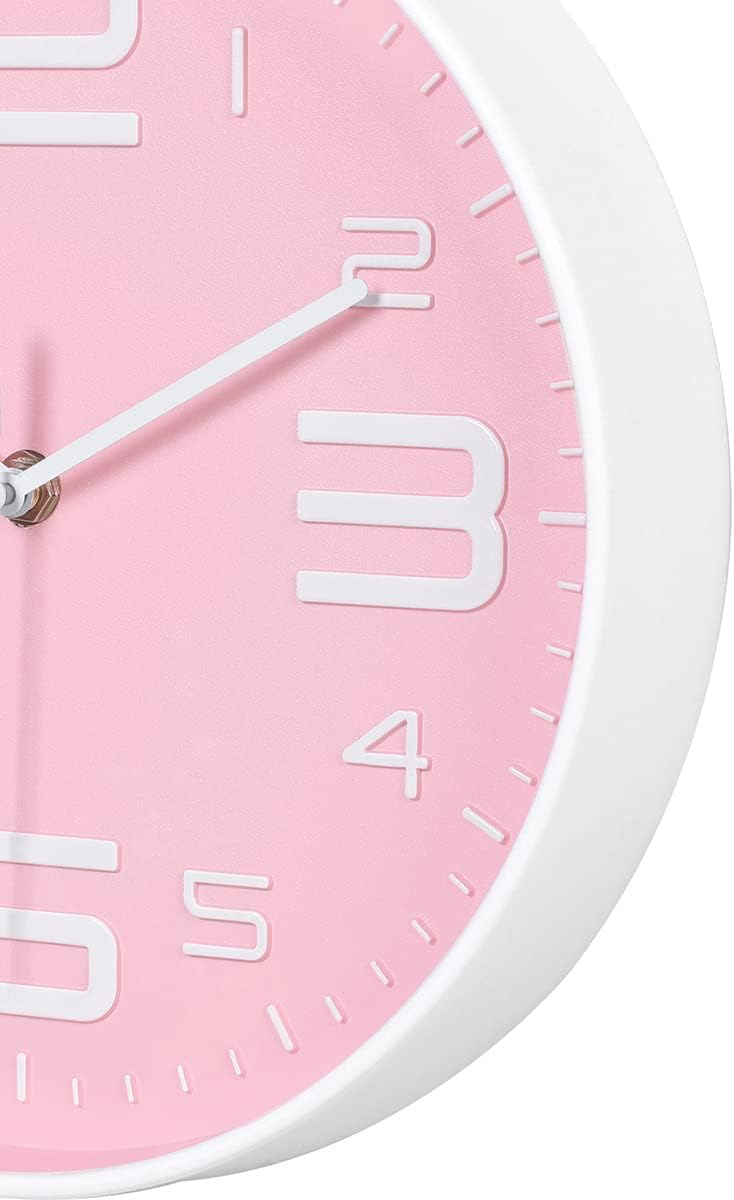 8-Inch Yellow Modern Wall Clock – Silent Non-Ticking, 3D Large Numbers, Accurate Timekeeping | Decorative Wall & Desk Clock with Stand for Living Room, Bedroom, Kitchen, or Office
