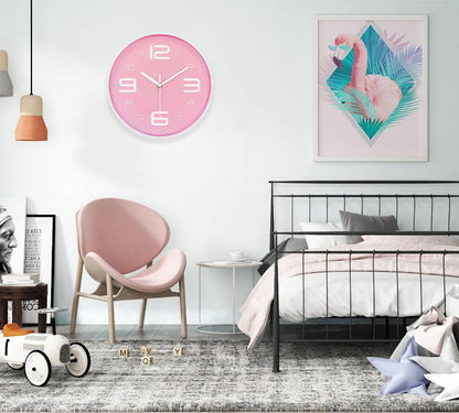 8-Inch Yellow Modern Wall Clock – Silent Non-Ticking, 3D Large Numbers, Accurate Timekeeping | Decorative Wall & Desk Clock with Stand for Living Room, Bedroom, Kitchen, or Office