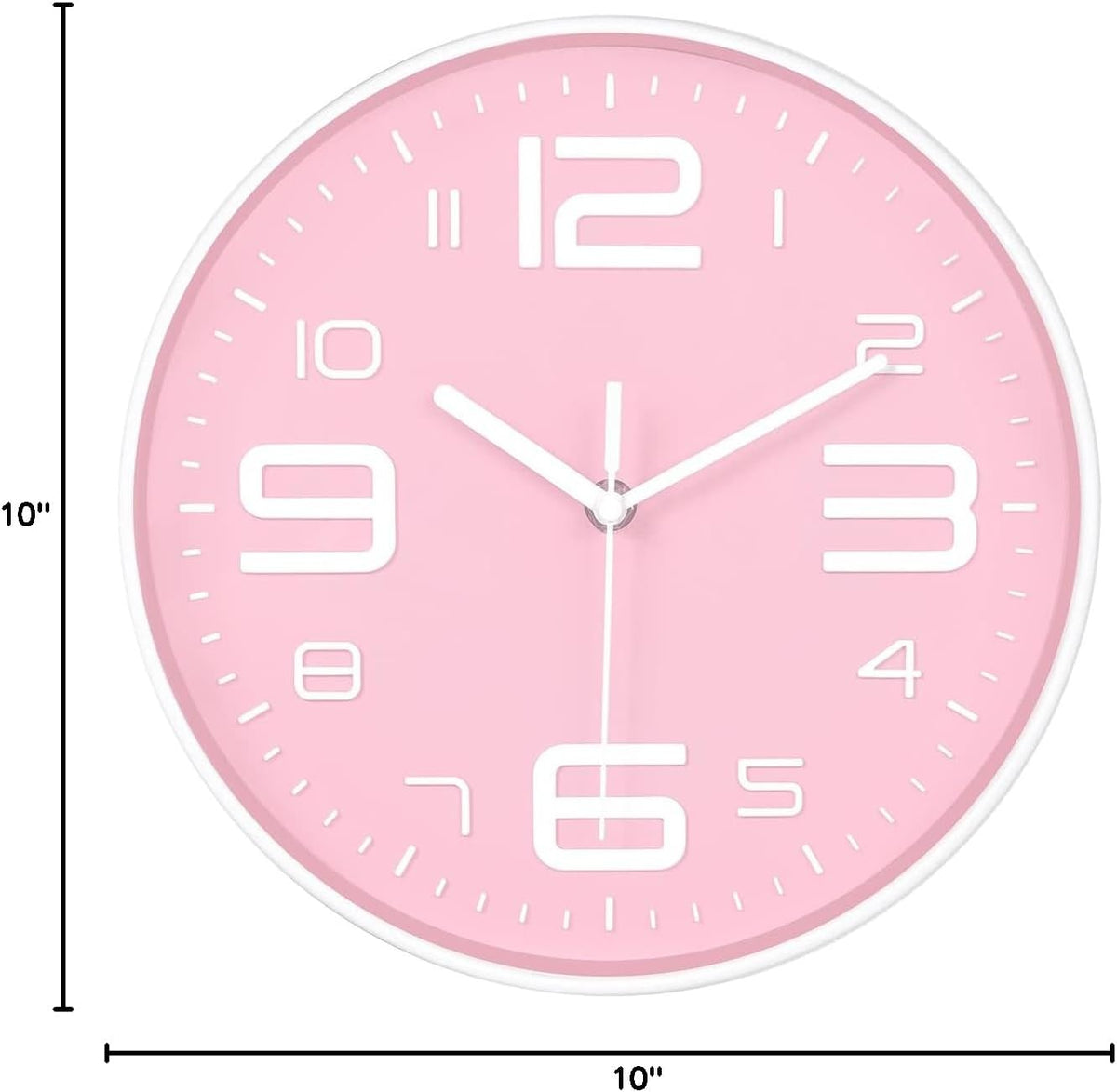 8-Inch Yellow Modern Wall Clock – Silent Non-Ticking, 3D Large Numbers, Accurate Timekeeping | Decorative Wall & Desk Clock with Stand for Living Room, Bedroom, Kitchen, or Office