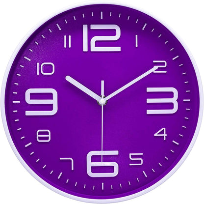 8-Inch Yellow Modern Wall Clock – Silent Non-Ticking, 3D Large Numbers, Accurate Timekeeping | Decorative Wall & Desk Clock with Stand for Living Room, Bedroom, Kitchen, or Office