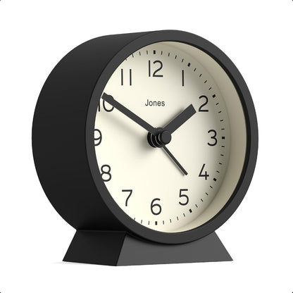 ® Midnight mini Alarm Clock | Contemporary Design | Gray | Stylish, Compact and Functional for Bedside, Desk or Shelf