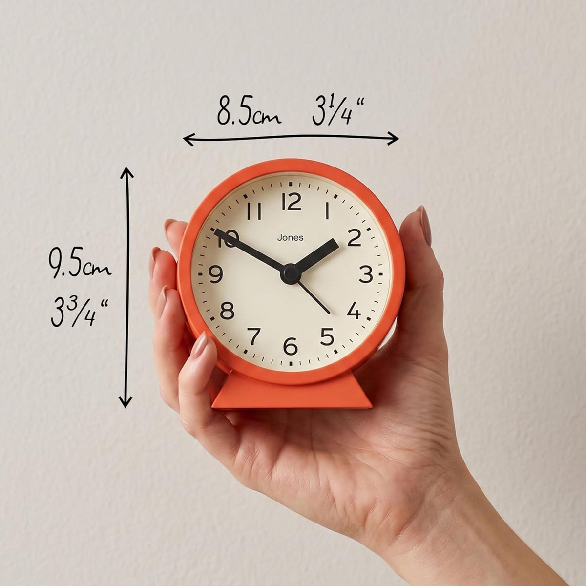 ® Midnight mini Alarm Clock | Contemporary Design | Gray | Stylish, Compact and Functional for Bedside, Desk or Shelf