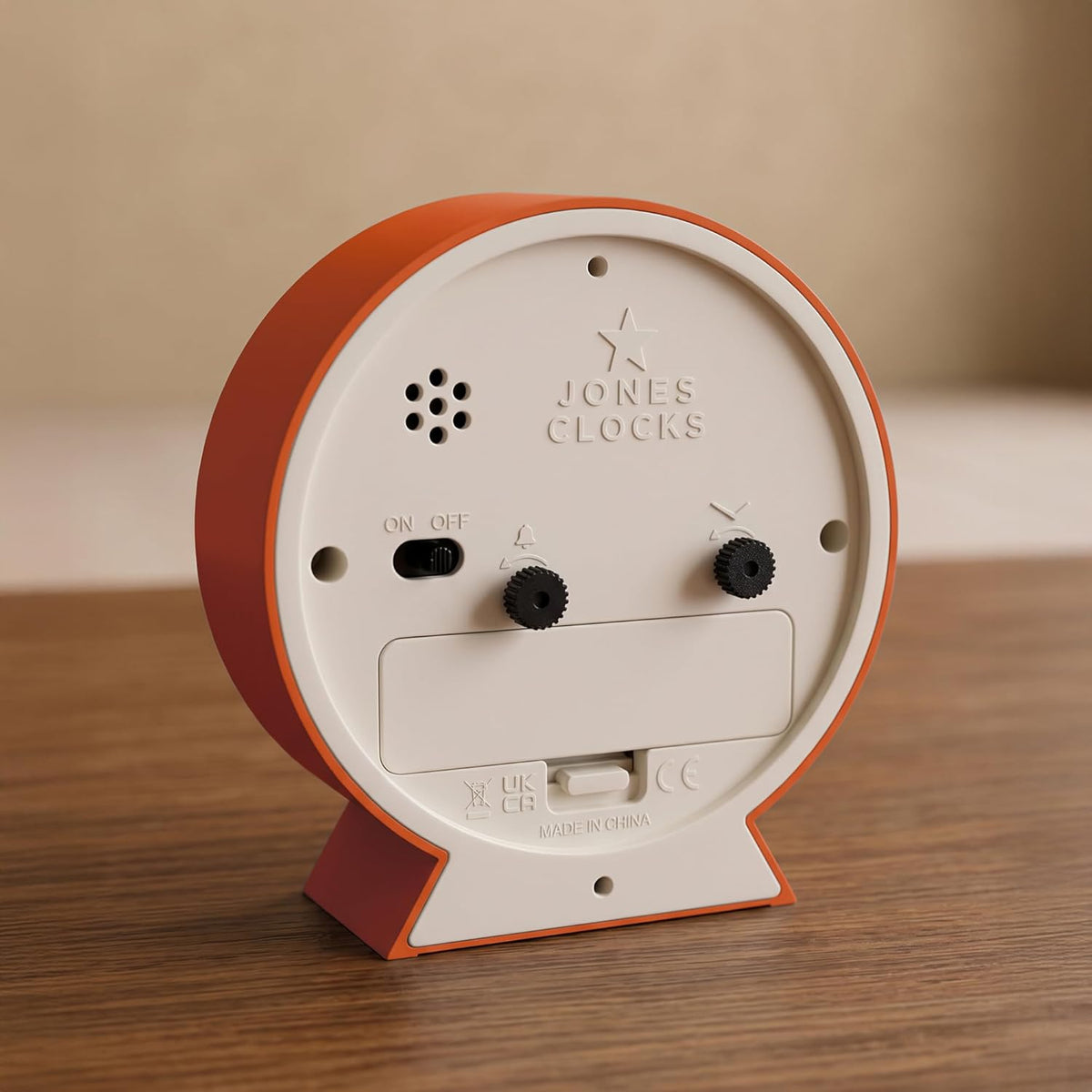 ® Midnight mini Alarm Clock | Contemporary Design | Gray | Stylish, Compact and Functional for Bedside, Desk or Shelf