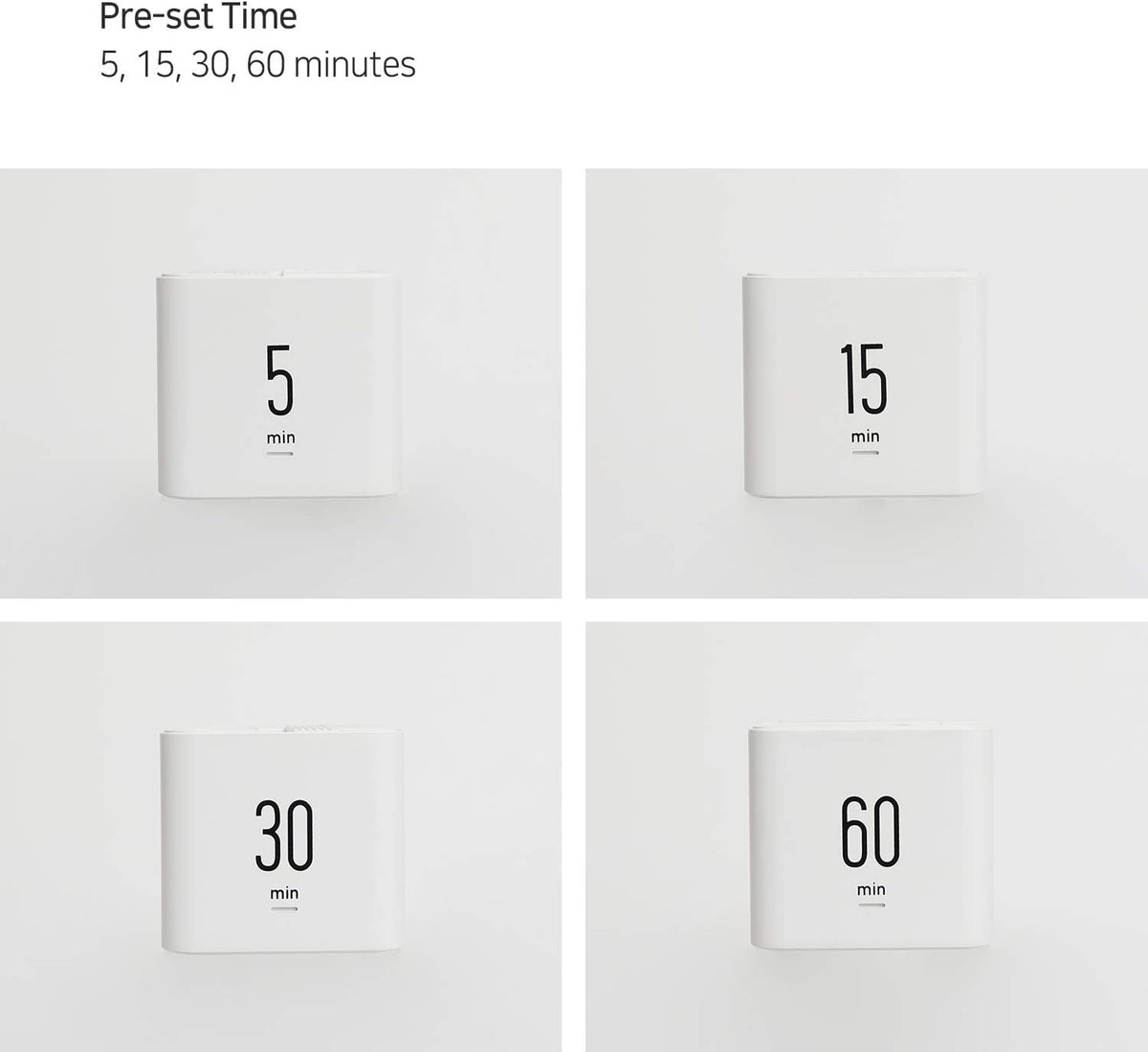 Multi Clock Time Cube Timer, Alarm, Backlight, Productivity (White)